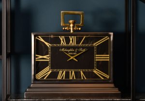 Mantel Clock - McLaughlin & Scott Co - Polished Brass - Large
