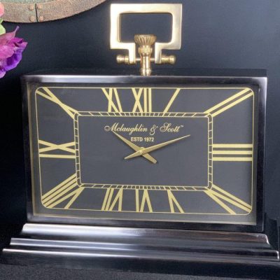 Mantel Clock – McLaughlin & Scott Co – Polished Brass – Large