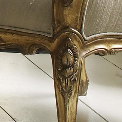 2 Seater Sofa – Gold Silk Upholstery – Carved Surround – Antique Gilt Range