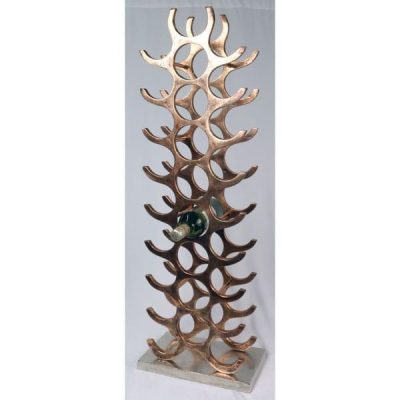 Wine Rack - 27 Wine Bottle Aluminium Wine Rack - Copper Finish