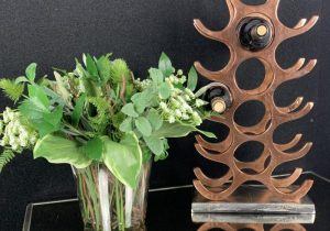 Wine Rack - 15 Bottle Aluminium Wine Rack - Counter Top - Copper Finish
