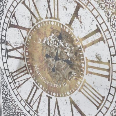 Wall Clock – Square – Antique Glass – Central Moving Cogs