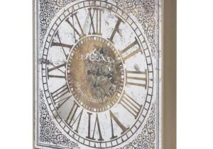 Wall Clock - Square - Antique Glass & Moving Cogs