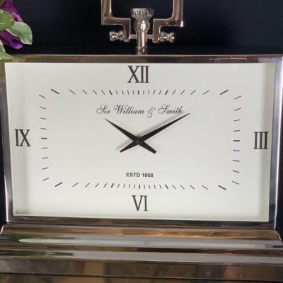 Mantel Clock by ‘Sir William & Smith’ Clock Co – Polished Chrome
