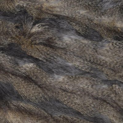 Fur Throw – Mixed Speckled Brown – Short Haired – Faux Fur – Large