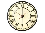 Wall Clock - Round Glass & Iron Back Lit Wall Clock - Roman Numerals