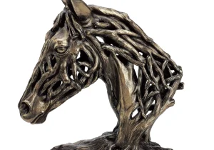 Horse Head - Cold Cast Bronze Statue - Driftwood Style Design
