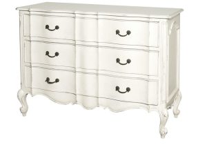 Chest Of Drawers - 3 Drawer - Carved - French Antique White