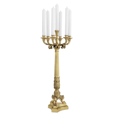 Candelabra 'Jamieson' - 7 Candle Arms - Polished Brass