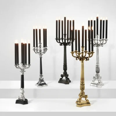 Candelabra ‘Jamieson’ – 7 Candle Arms – Polished Brass