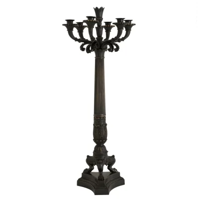 Candelabra 'Jamieson' - 7 Candle Arms - Gunmetal Bronze