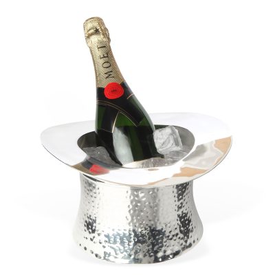 Wine Cooler – Silver Plated Top Hat Wine/Champagne Ice Bucket
