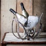 Octopus Wine Cooler - Chrome Base - Glass Ice Bowl