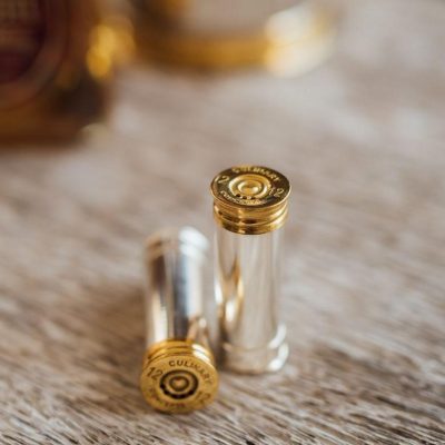 Cruet Set – Silver Plated Gun Cartridge Design Salt & Pepper Set