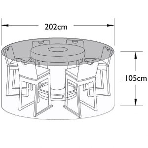6 Seat Bar Set Cover - Outdoor All Weather Garden Furniture Cover