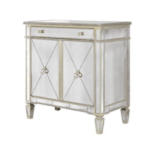 Cabinet - 2 Door - 1 Drawer Mirrored Cabinet - Antique Mirrored Range