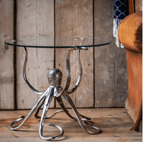 Chrome 'Octopus' Design Lamp Table