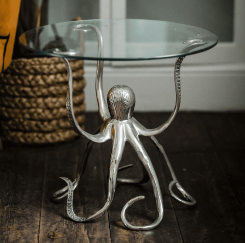 Chrome 'Octopus' Design Lamp Table