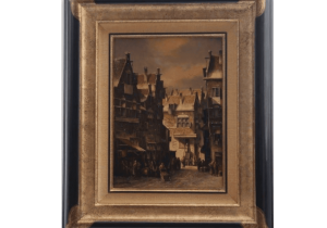 Original Oil Painting 'Dutch Street' By PC Steenhouwer