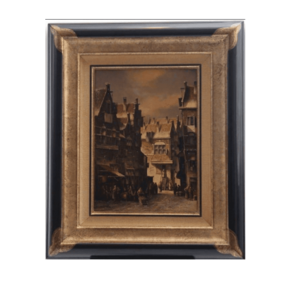 Original Oil Painting 'Dutch Street' By PC Steenhouwer