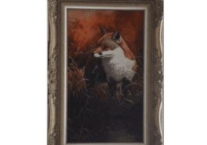 Stephen Cummings 'Fox Near Woodland Track' Original Oil Painting