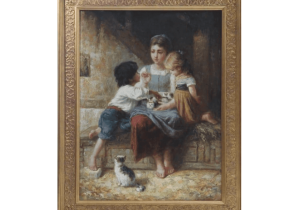 Original Oil Painting - 'Playtime' By George Corbet
