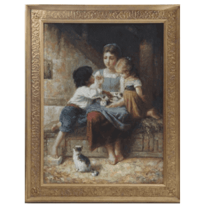 Original Oil Painting - 'Playtime' By George Corbet