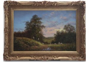 Original Oil Painting - 'Farm Hands At Work' By Noel Ripley