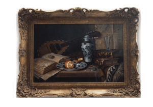 Original Oil Painting - 'Mandolin & Porcelain' By Ray Campbell