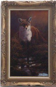 Original Oil Painting - 'Woodland Fox 1' By Stephen Cummings
