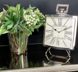 Mantel Clock - Roman Numerals - Polished Chrome