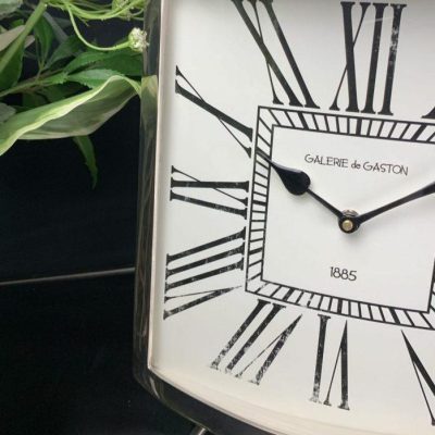 Mantel Clock – Roman Numerals – Polished Chrome