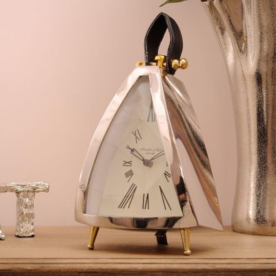 Mantel Clock – ‘McLaughlin & Scott’ Clock Co – Polished Chrome