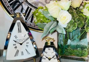 Mantel Clock - 'McLaughlin & Scott' Clock Co - Chrome & Brass