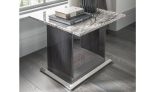 Side Table - High Gloss Base & Marble Top - Contemporary - Dominican Collection