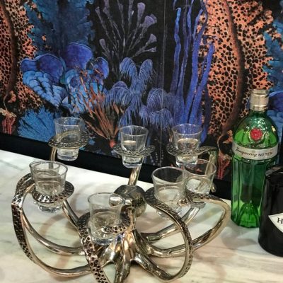 Octopus 8 Glass Shot Holder – Chrome