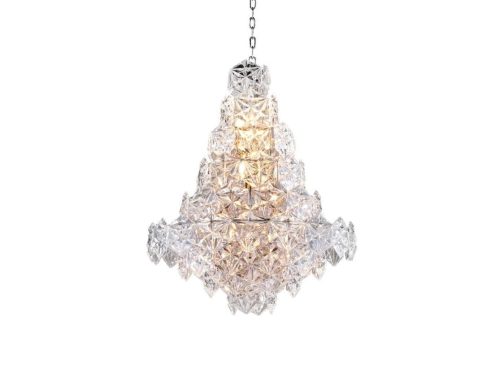 Chandelier - Multi Layer - Crystal - Faceted Design - 12 Lights