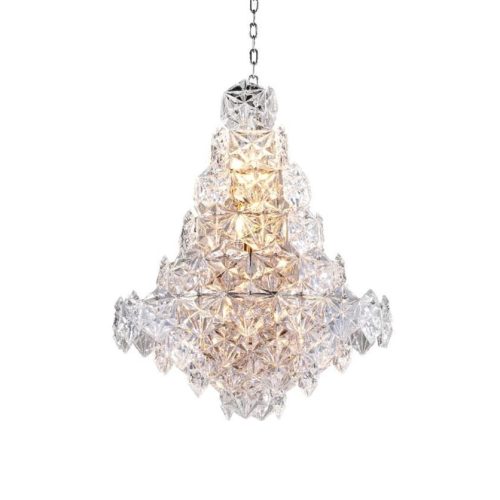 Chandelier - Multi Layer - Crystal - Faceted Design - 12 Lights