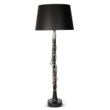 Table Lamp - 'Armstrong' Original Clarinet Table Lamp - Black Gold Inlaid Shade