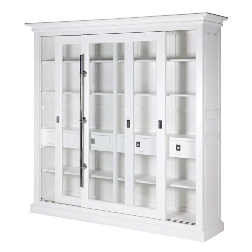 Bookcase/Wall Cabinet - Sliding Glass Doors - Dorchester White Range