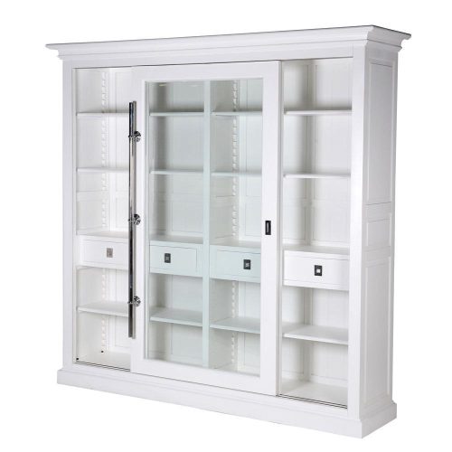 Bookcase/Wall Cabinet - Sliding Glass Doors - Dorchester White Range