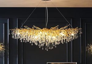 Chandelier - Cut Crystal - Oblong