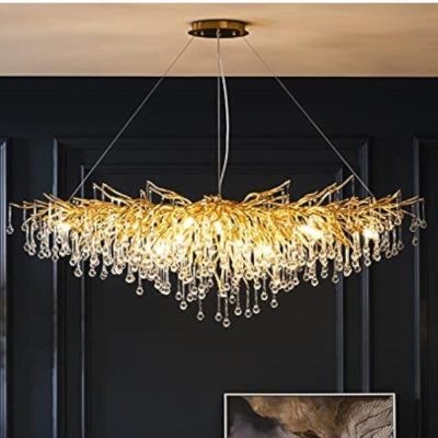 Chandelier - Cut Crystal - Oblong