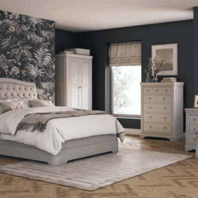 Triple Wardrobe With Drawers – Taupe Finish – Isabel Bedroom Range
