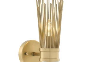 Wall Light - Antique Brass Finish - Spike Design Finish - 1 Bulb
