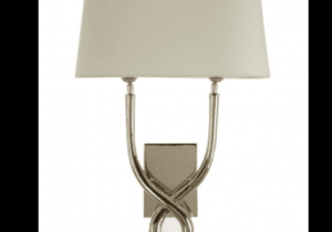 Wall Light - Twisted Highly Polished Chrome - White Shade