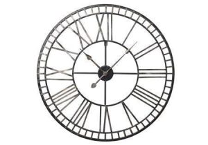 Wall Clock - Gold & Black - Skeleton Design - Roman Numerals