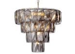 Chandelier - 14 Light - 4 Tiered - Cut Smoked Crystal - Chrome Surround