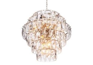 Chandelier - 26 Light - 6 Tiered Cut Clear Crystal - Chrome - Large