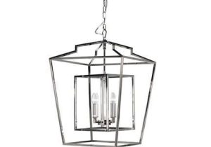 Chandelier - Chrome Finished - Trapezium Design - 4 Light